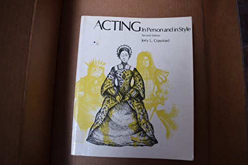 Imagen de archivo de Acting, in Person and in Style a la venta por Better World Books