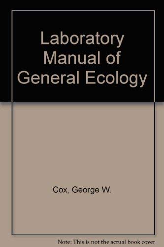 Imagen de archivo de Laboratory Manual of General Ecology a la venta por POQUETTE'S BOOKS