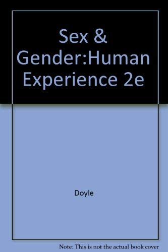 Beispielbild fr Sex and gender: The human experience zum Verkauf von HPB-Emerald