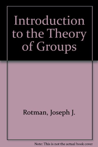 Imagen de archivo de An Introduction to the Theory of Groups a la venta por HPB-Red