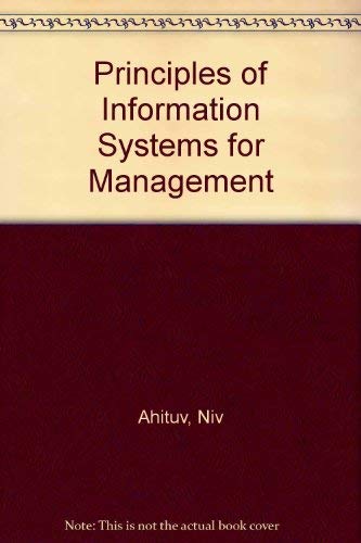 Imagen de archivo de Principles of Information Systems for Management a la venta por Better World Books