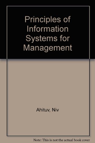 Imagen de archivo de Principles of information systems for management a la venta por HPB-Red