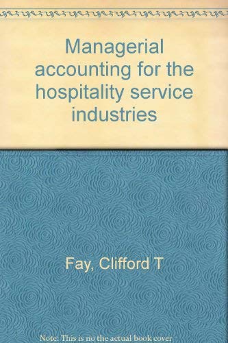 Stock image for Managerial Accounting for the Hospitality Service Industries for sale by Better World Books