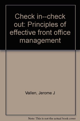 9780697084057: Check in--check out: Principles of effective front office management