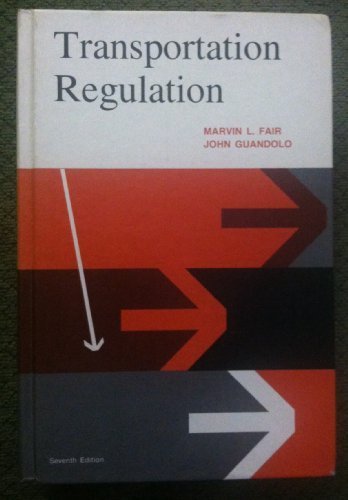 Imagen de archivo de Transportation Regulation a la venta por Top Notch Books