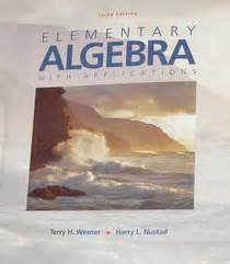 Imagen de archivo de Elementary Algebra with Applications a la venta por Ergodebooks