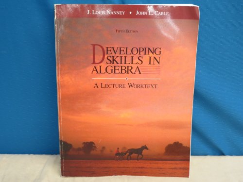 9780697085856: Developing Skills in Algebra: A Lecture Worksheet