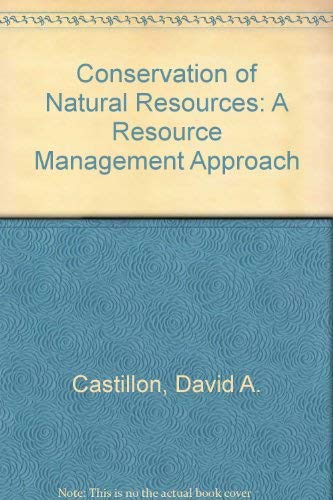 CONSERVATION OF NATURAL RESOURCES A Resource Management Approach