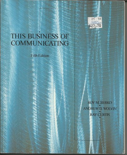 Imagen de archivo de This Business of Communicating a la venta por Better World Books