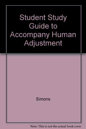 Beispielbild fr Student Study Guide to Accompany Human Adjustment zum Verkauf von dsmbooks