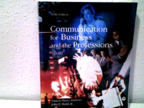 Stock image for Communication for Business and the Professions for sale by HPB-Red