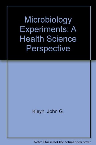 Stock image for Microbiology Experiments: A Health Science Perspective for sale by HPB-Red