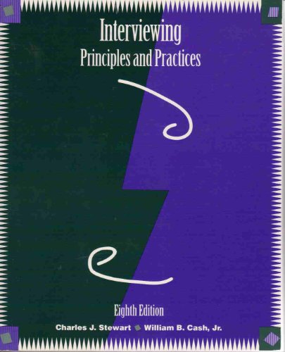 Beispielbild fr Interviewing: Principles and Practices zum Verkauf von HPB Inc.