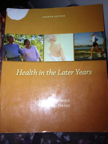 Beispielbild fr Health in the Later Years zum Verkauf von BooksRun
