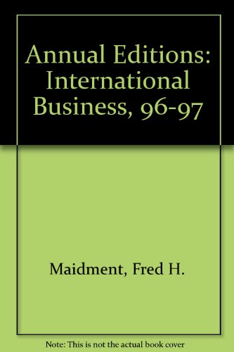 Stock image for Annual Editions: International Business, 96-97 for sale by Basement Seller 101