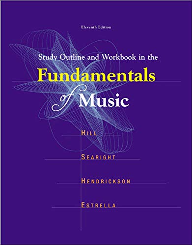 Imagen de archivo de Study Outline and Workbook In The Fundamentals of Music a la venta por HPB-Red