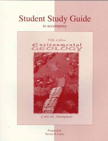Stock image for Student Study Guide to Accompany Environmental Geology, 5th Ed for sale by a2zbooks