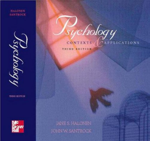 Imagen de archivo de Psychology: Contexts and Applications a la venta por BookHolders