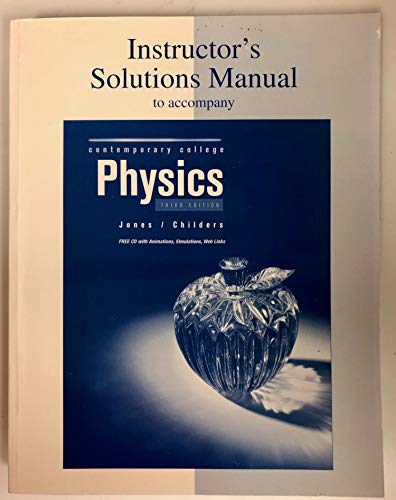 Beispielbild fr Instructor's Solution Manual to accompany Contemporary College Physics zum Verkauf von Booksavers of Virginia