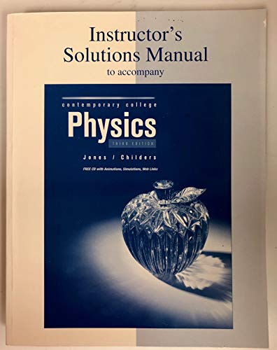 Stock image for Instructor's Solution Manual to accompany Contemporary College Physics for sale by Booksavers of Virginia