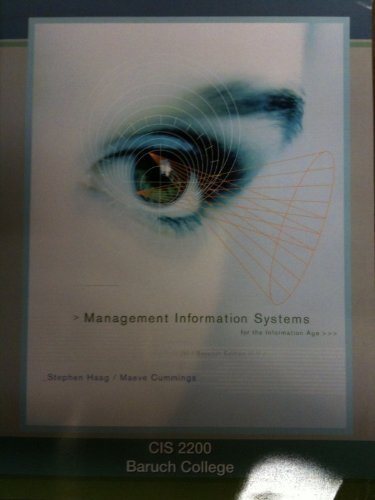 Imagen de archivo de Management Information Systems for the Information Age (Baruch College Custom Edition) a la venta por Open Books