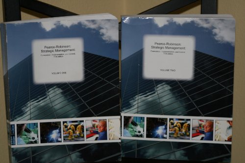 9780697789358: Strategic Management: Formulation, Implementation, and Control 11th Edition Volume 1 and Volume 2 by Pearce-Robinson (2009-08-01)