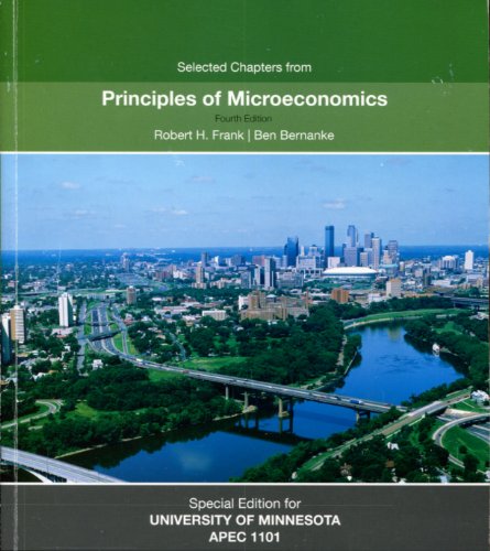 Stock image for Selected Chapters from Principles of Microeconomics: Special Edition for University of Minnesota for sale by HPB-Red