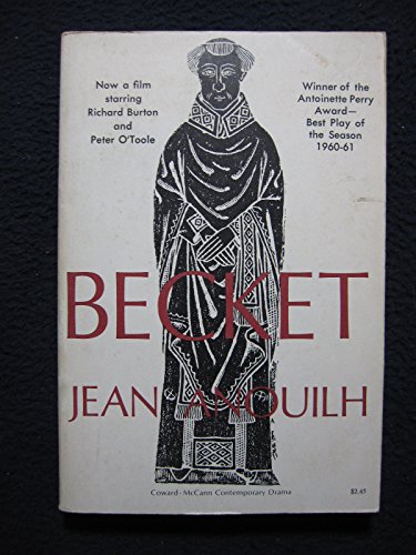 Beispielbild fr Becket or The Honor of God zum Verkauf von HPB-Ruby