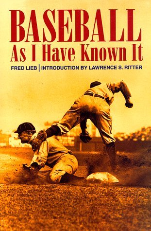 Stock image for Baseball As I Knew It for sale by Front Cover Books