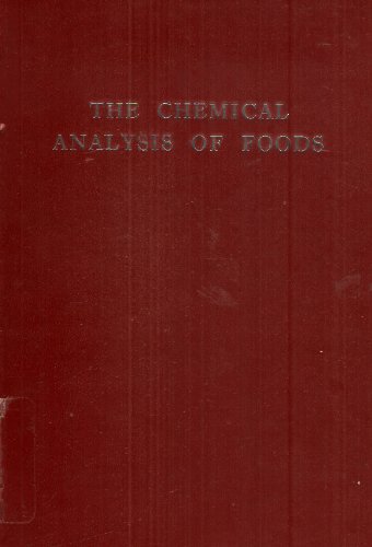 The chemical analysis of foods (9780700014576) by Pearson, David