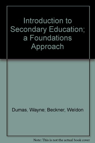 Stock image for Introduction to Secondary Education for sale by Kennys Bookstore