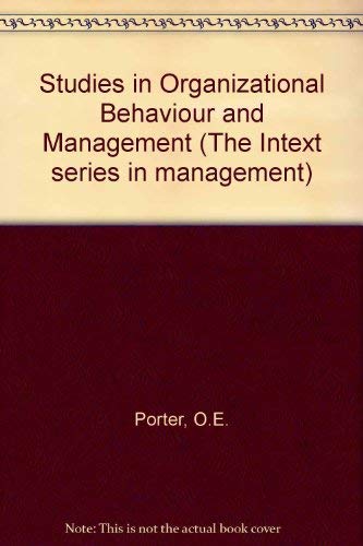 Studies in Organizational Behavior and Management: Second Edition