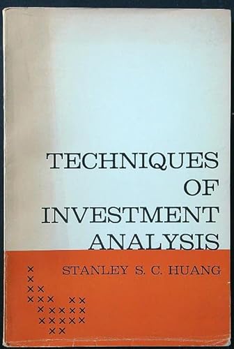 Imagen de archivo de Techniques of Investment Analysis a la venta por Webbooks, Wigtown