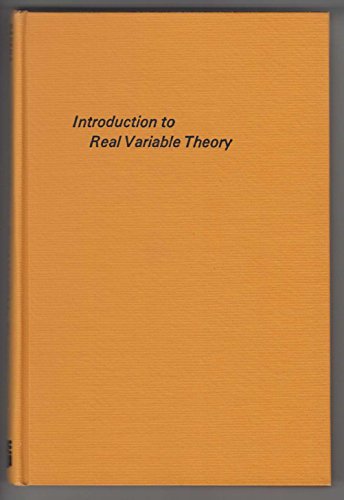 9780700223930: Introduction to real variable theory (The Intext series in advanced mathematics)