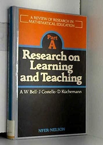 Imagen de archivo de Review of Research in Mathematical Education: Research on Learning and Teaching Pt. A a la venta por WorldofBooks