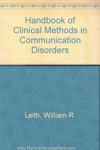 Imagen de archivo de Handbook of Clinical Methods in Communication Disorders a la venta por Anybook.com