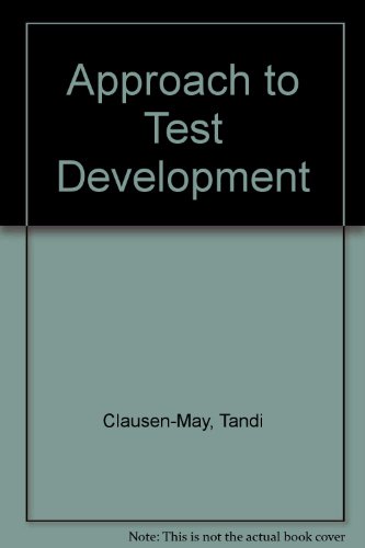 Imagen de archivo de An Approach to Test Development a la venta por Phatpocket Limited