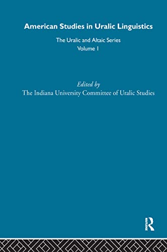 Beispielbild fr American Studies in Uralic Linguistics (Uralic & Altaic S.) zum Verkauf von Revaluation Books