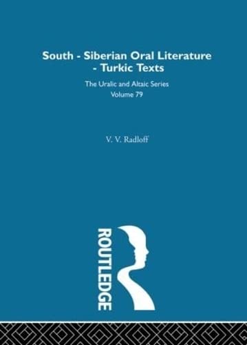 Beispielbild fr South-Siberian Oral Literature zum Verkauf von Blackwell's