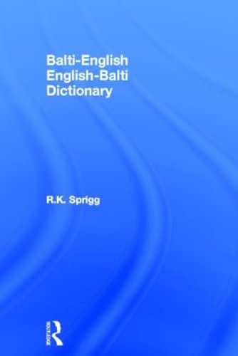 Beispielbild fr Balti-English / English-Balti Dictionary zum Verkauf von Chiron Media