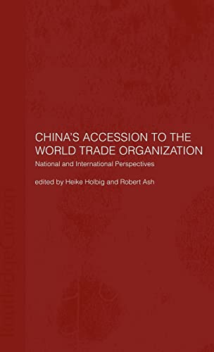 Imagen de archivo de China's Accession to the World Trade Organization: National and International Perspectives: European and Chinese Perspectives a la venta por Chiron Media