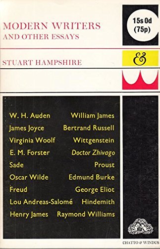 No Royalty A/C Modern Writers (9780701115395) by Stuart Hampshire