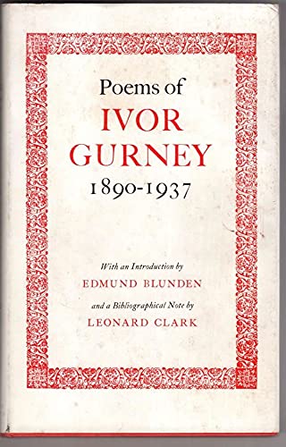 Imagen de archivo de Poems of Ivor Gurney, 1890-1937 a la venta por B-Line Books