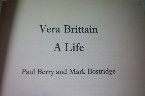 Stock image for Vera Brittain: A Life for sale by More Than Words