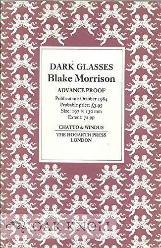 Imagen de archivo de Dark Glasses (Chatto poetry) a la venta por WorldofBooks