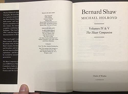 9780701137557: Bernard Shaw: Volume IV and V The Shaw Companion