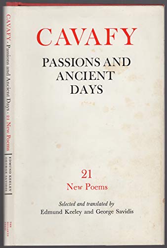 Imagen de archivo de Passions and Ancient Days:Twenty One New Poems: Twenty One New Poems a la venta por Bookcase
