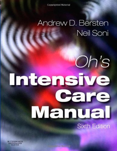 Beispielbild fr Oh's Intensive Care Manual zum Verkauf von Anybook.com