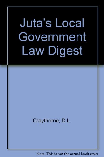 9780702157080: Juta's Local Government Law Digest