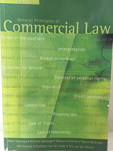 9780702166655: General Principal of Commercial Law